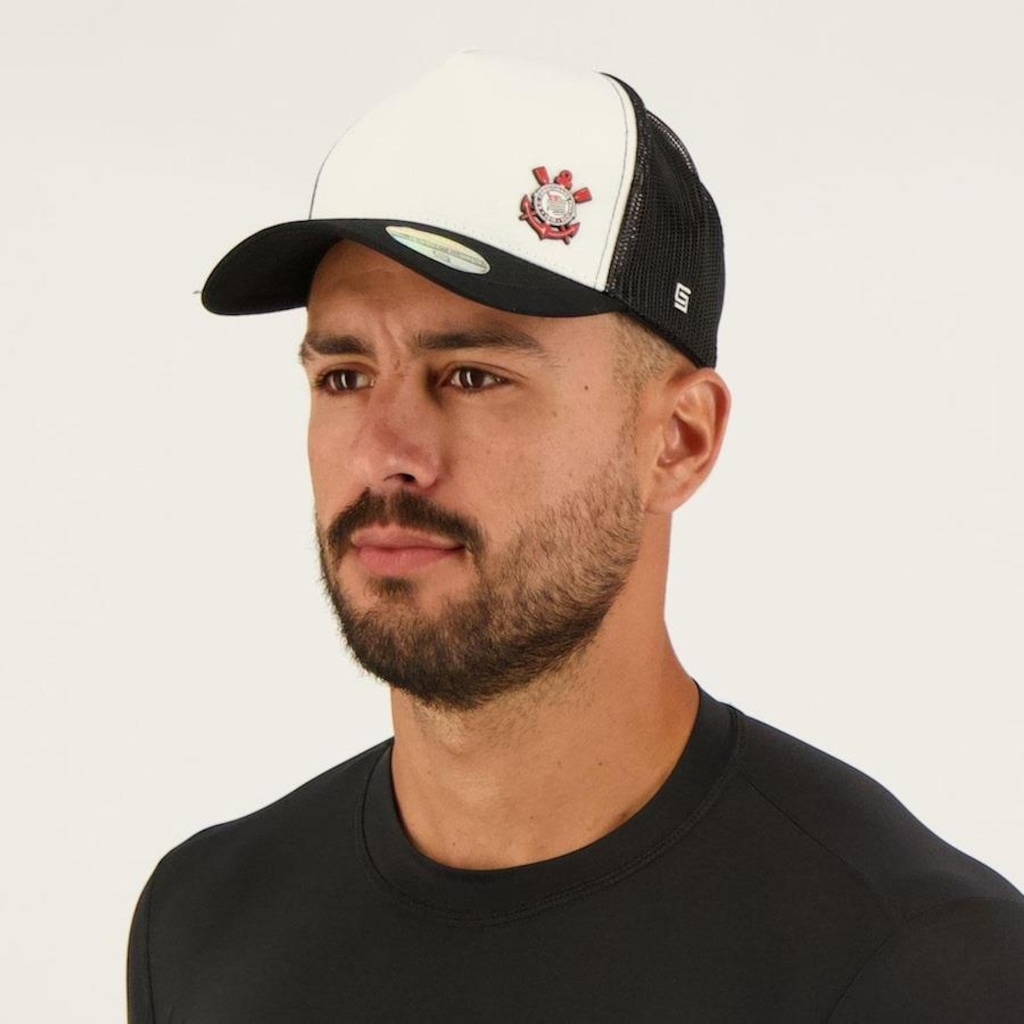 Imagem 5 do produto Boné Aba Curva do Corinthians Supercap - Snapback - Trucker - Adulto