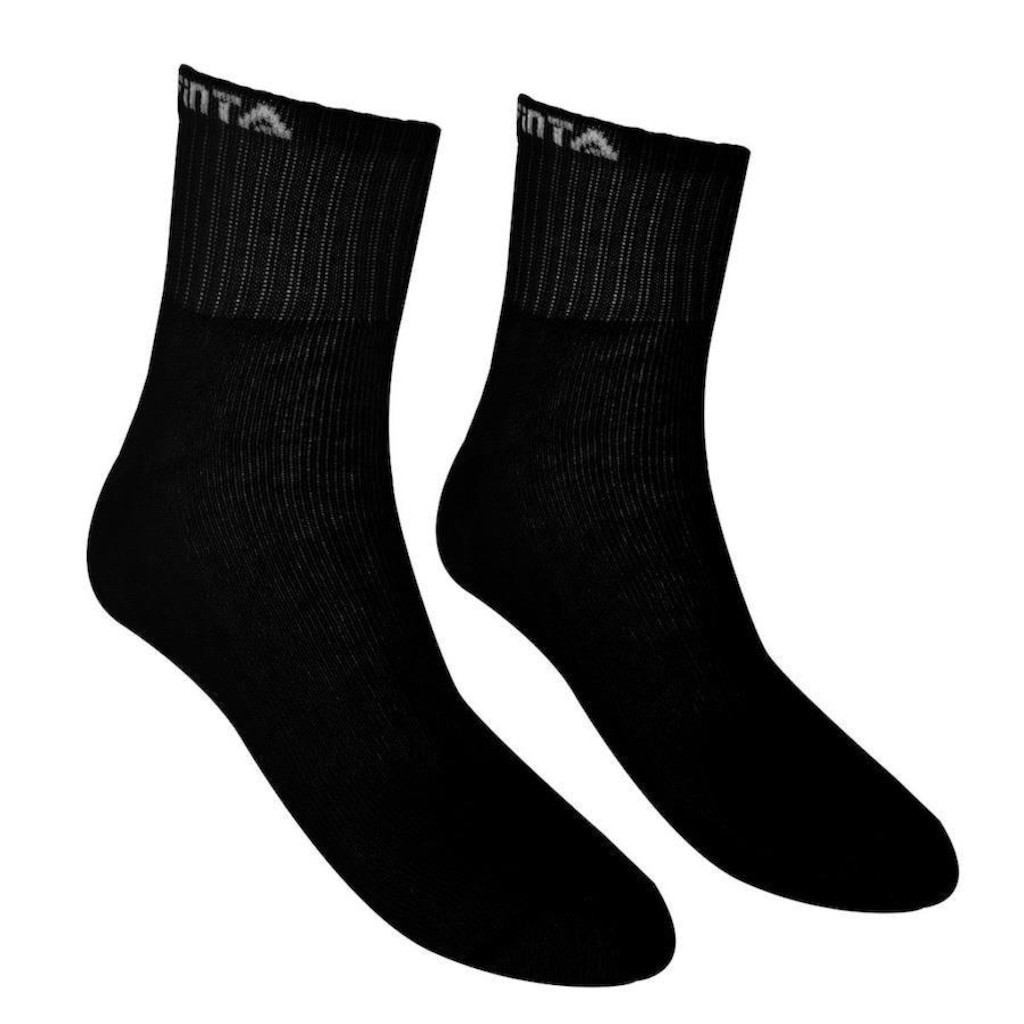 Imagem 2 do produto Kit Meias Cano Médio Finta Algodão - 3 Pares - Adulto