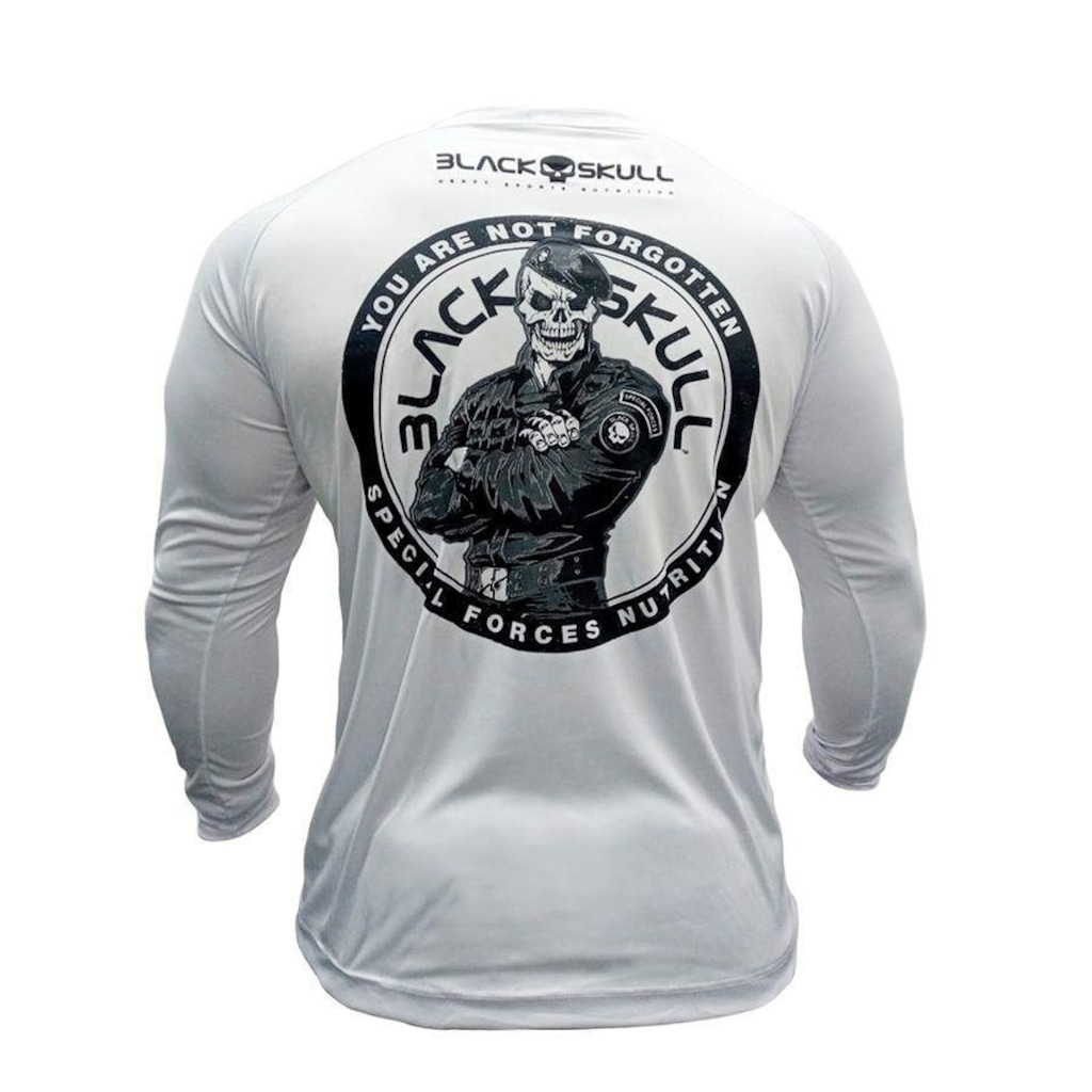 Imagem 3 do produto Kit Camiseta Black Skull Manga Longa Soldado Bope - 2 Unidades - Masculina