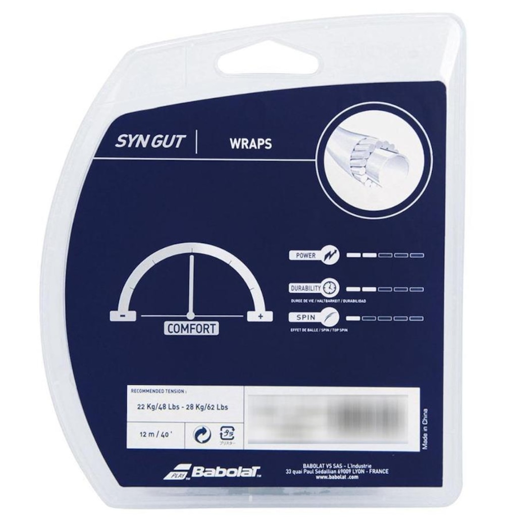 Imagem 3 do produto Corda Babolat Synthetic Gut Universal 16L 1.30Mm - 3 Unidades