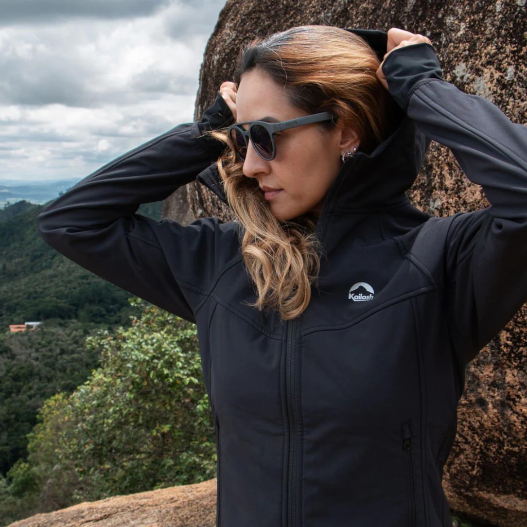 Imagem 2 do produto Jaqueta com Capuz Kailash Softshell Aspen - Feminina