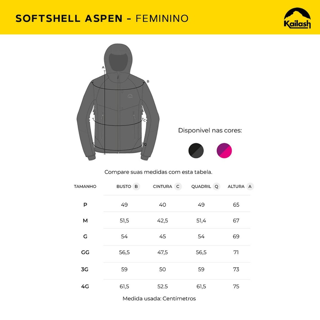 Imagem 4 do produto Jaqueta com Capuz Kailash Softshell Aspen - Feminina