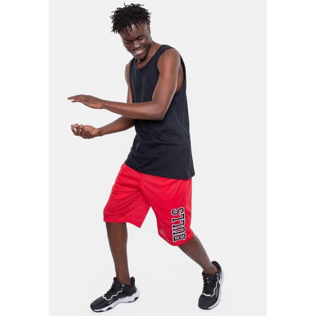 Imagem 4 do produto Bermuda NBA Sintética Mesh Chicago Bulls Sucre - Masculina