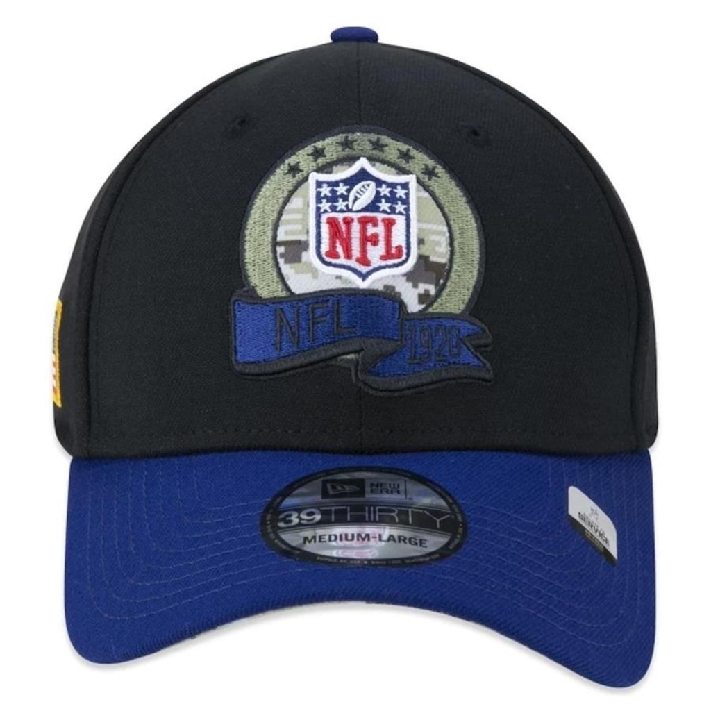 Imagem 2 do produto Boné Aba Curva New Era 39Thirty NFL Shield Salute To Service - Adulto