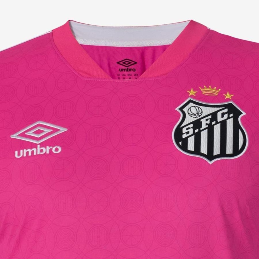 Imagem 4 do produto Camisa do Santos Outubro Rosa 2023 Umbro - Masculina