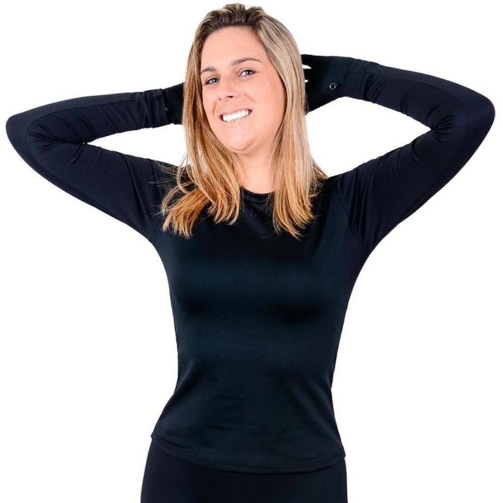 Imagem 4 do produto Camiseta Manga Longa Térmica Roupas Térmicas Segunda Pele - Feminina