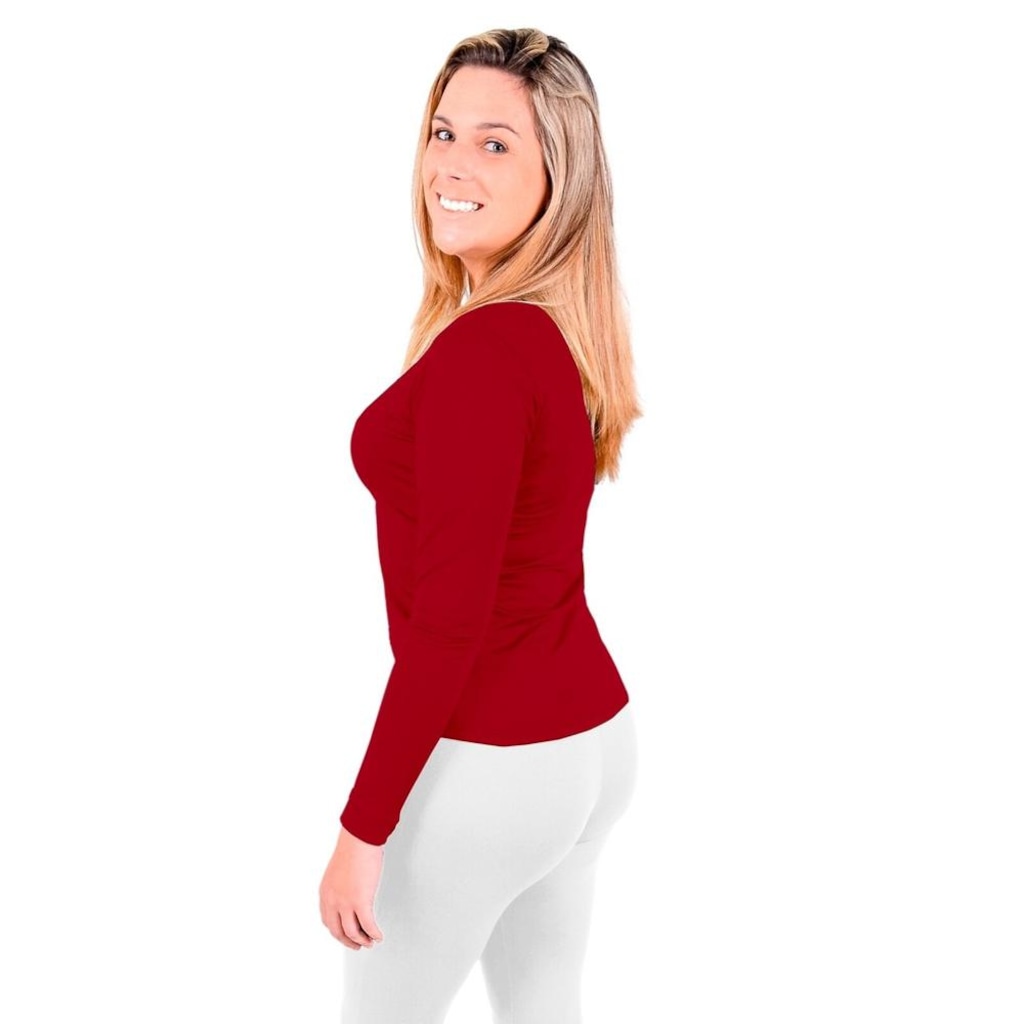Imagem 2 do produto Camiseta Manga Longa Térmica Roupas Térmicas Segunda Pele - Feminina