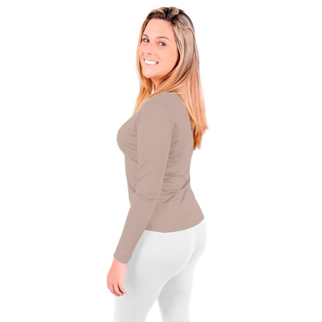 Imagem 2 do produto Camiseta Manga Longa Térmica Roupas Térmicas Segunda Pele - Feminina
