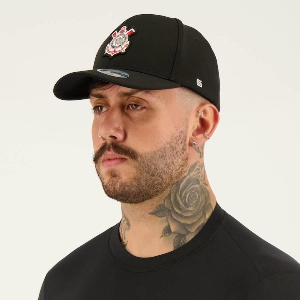 Imagem 5 do produto Boné Aba Curva Supercap Corinthians Escudo - Snapback - Adulto
