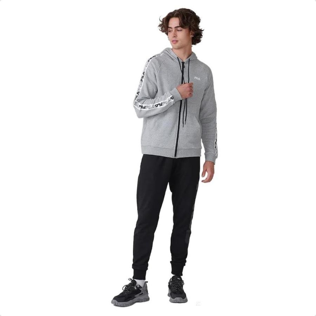 Imagem 2 do produto Jaqueta de Moletom com Capuz Fila Basic Tape II + 3 Pares de Meias - Masculina