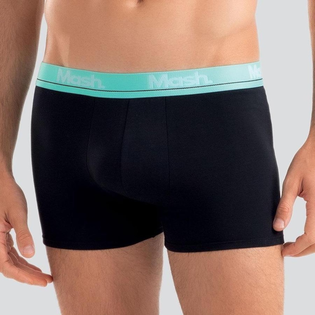 Imagem 2 do produto Kit de Cuecas Boxer Mash Cotton Elástico Bordado - Adulto - 3 Unidades