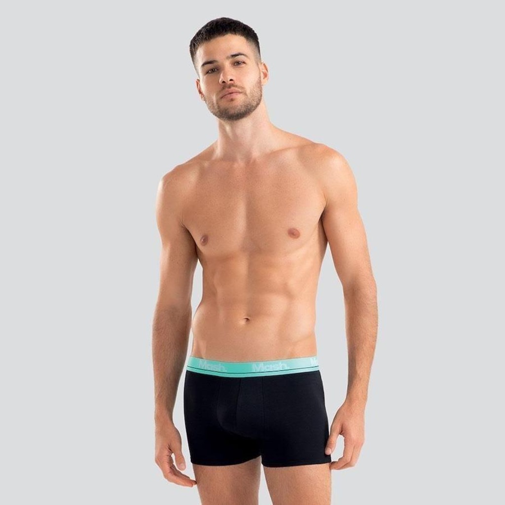 Imagem 5 do produto Kit de Cuecas Boxer Mash Cotton Elástico Bordado - Adulto - 3 Unidades