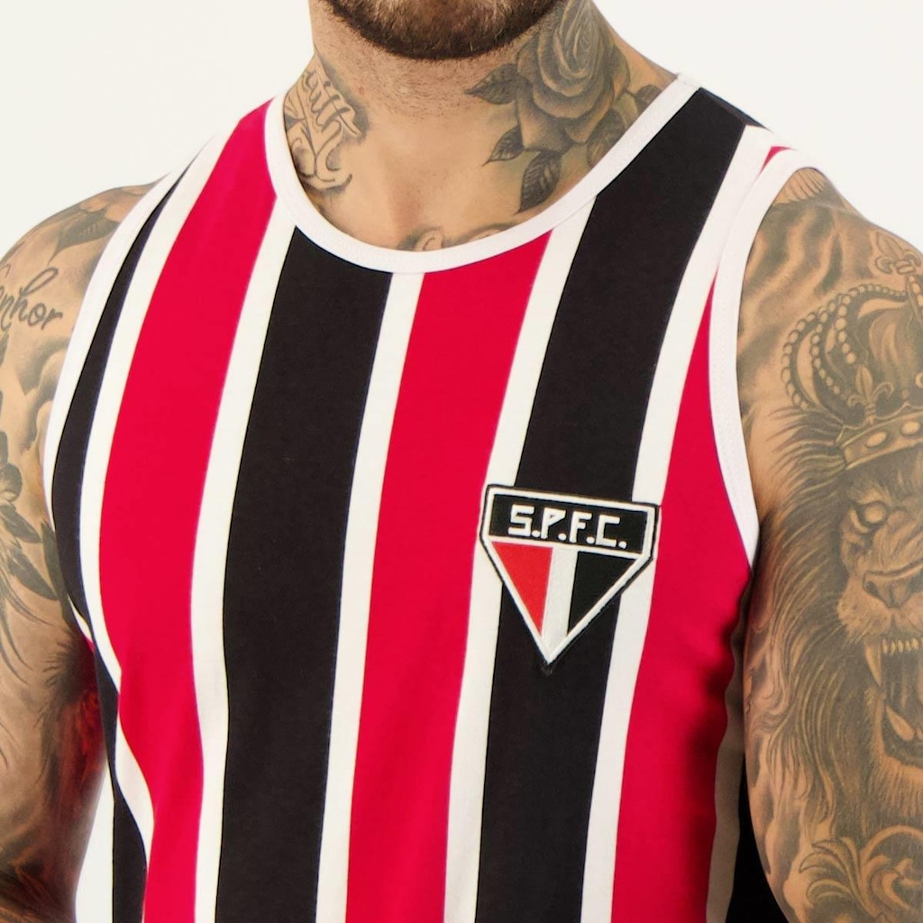 Imagem 4 do produto Camiseta Regata do São Paulo Retromania Retrô 1971 Tricolor - Masculina