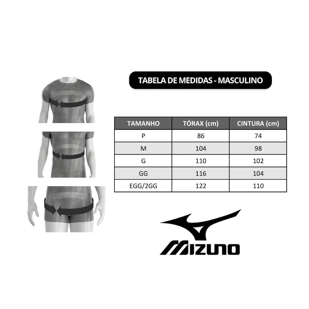 Imagem 4 do produto Camiseta Masculina Mizuno Manga Curta Nirvana New