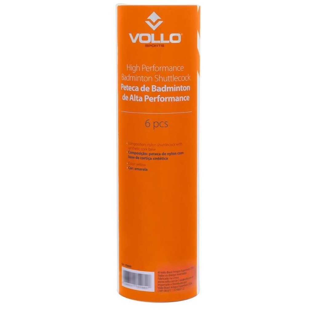 Imagem 3 do produto Peteca de Badminton Vollo Base de Cortiça - 6 unidades