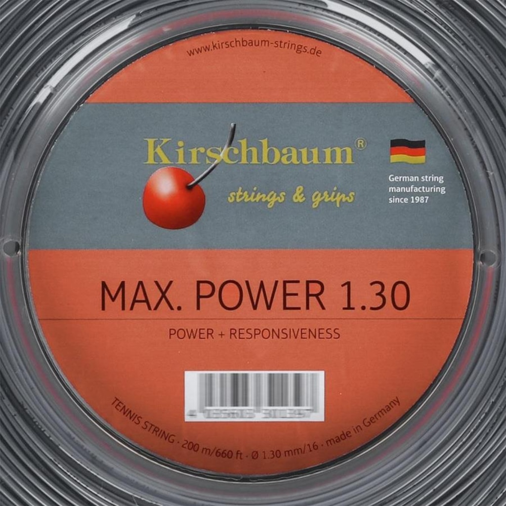 Imagem 2 do produto Corda para Raquete de Tênis Kirschbaum Max Power 16L 1.30mm Rolo com 200 Metros
