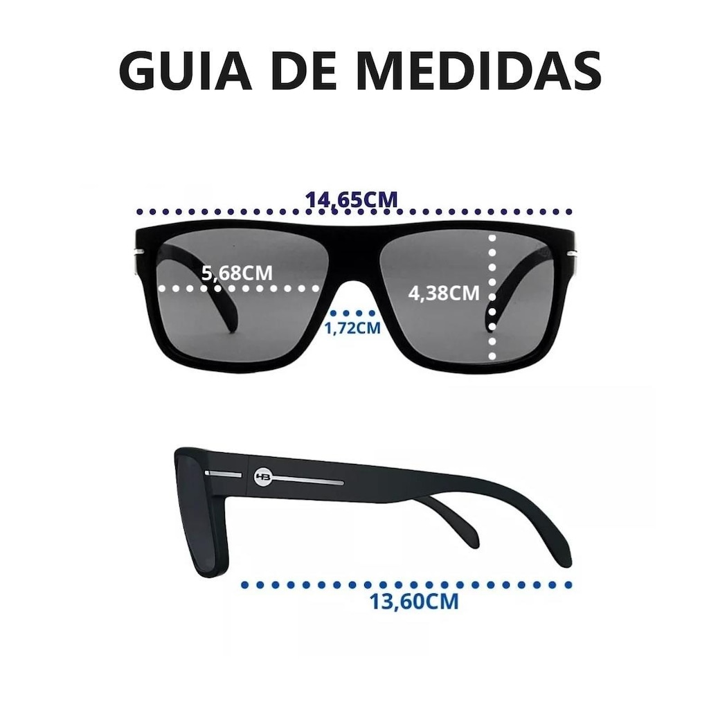 Imagem 4 do produto Óculos de Sol Masculino Hb Would Matte Black