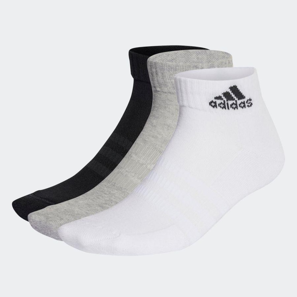 Imagem 2 do produto Kit Meias Cano Curto adidas Cushioned Sportswear Ankle com 3 Pares - Adulto
