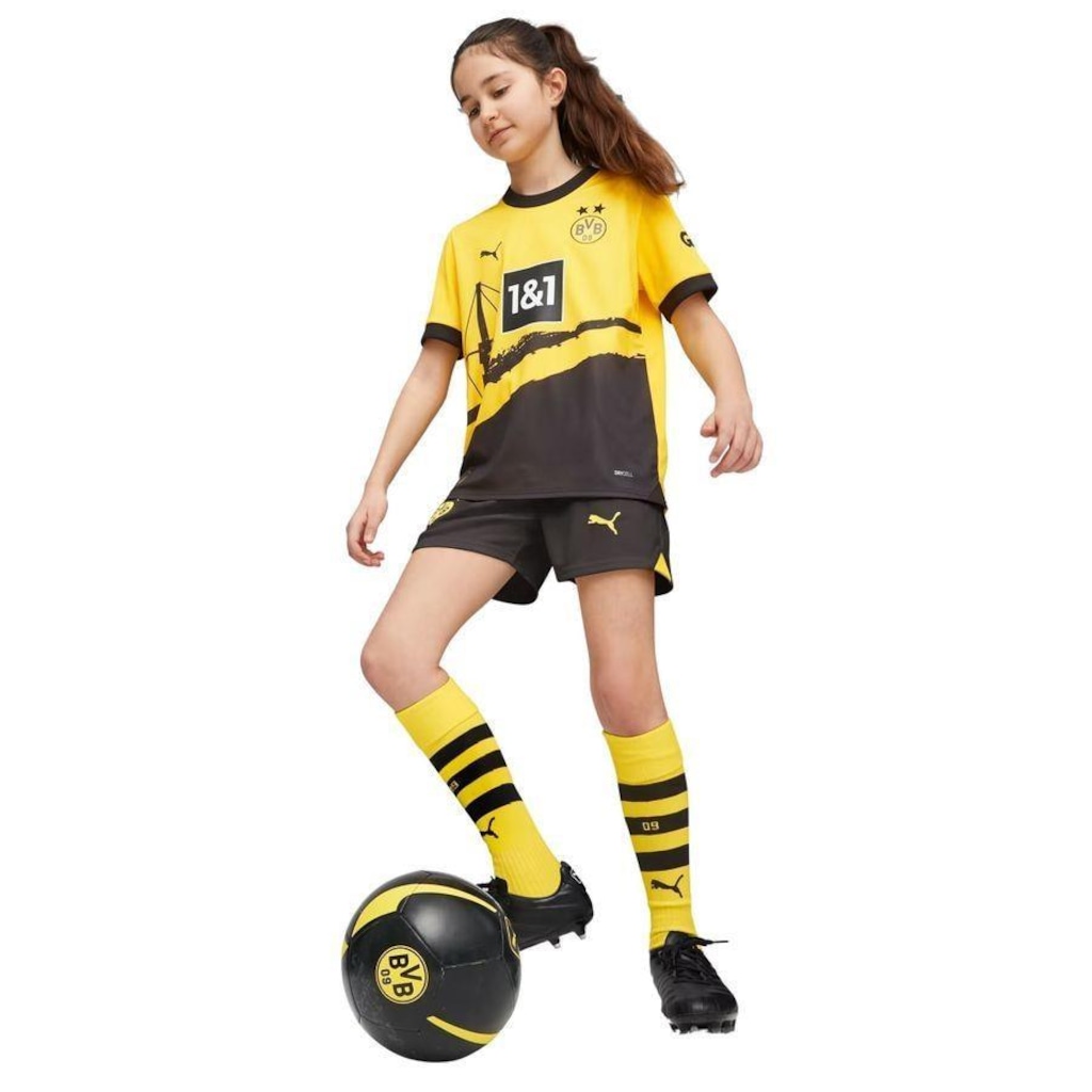 Imagem 3 do produto Camisa Borussia Dortmund 23/24 Home Puma - Infantil