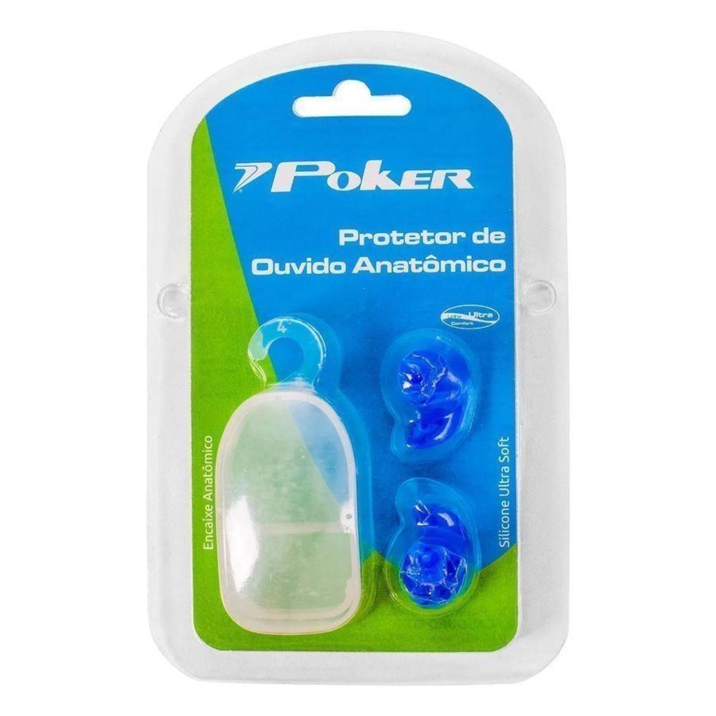 Imagem 4 do produto Protetor Auricular Poker Silicone Anatômico 13132-Az - Adulto