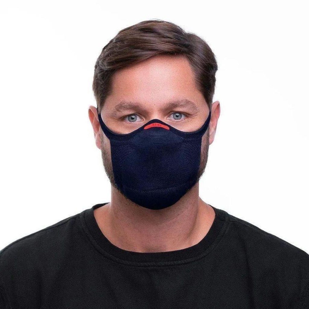 Imagem 2 do produto Kit Máscara Fiber: 1 Máscara + 30 Filtros + 1 Suporte Knit Sport - Adulto
