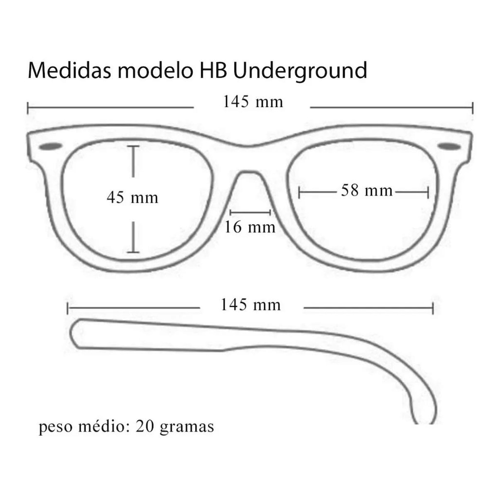 Imagem 4 do produto Óculos de Sol Unissex Hb Underground