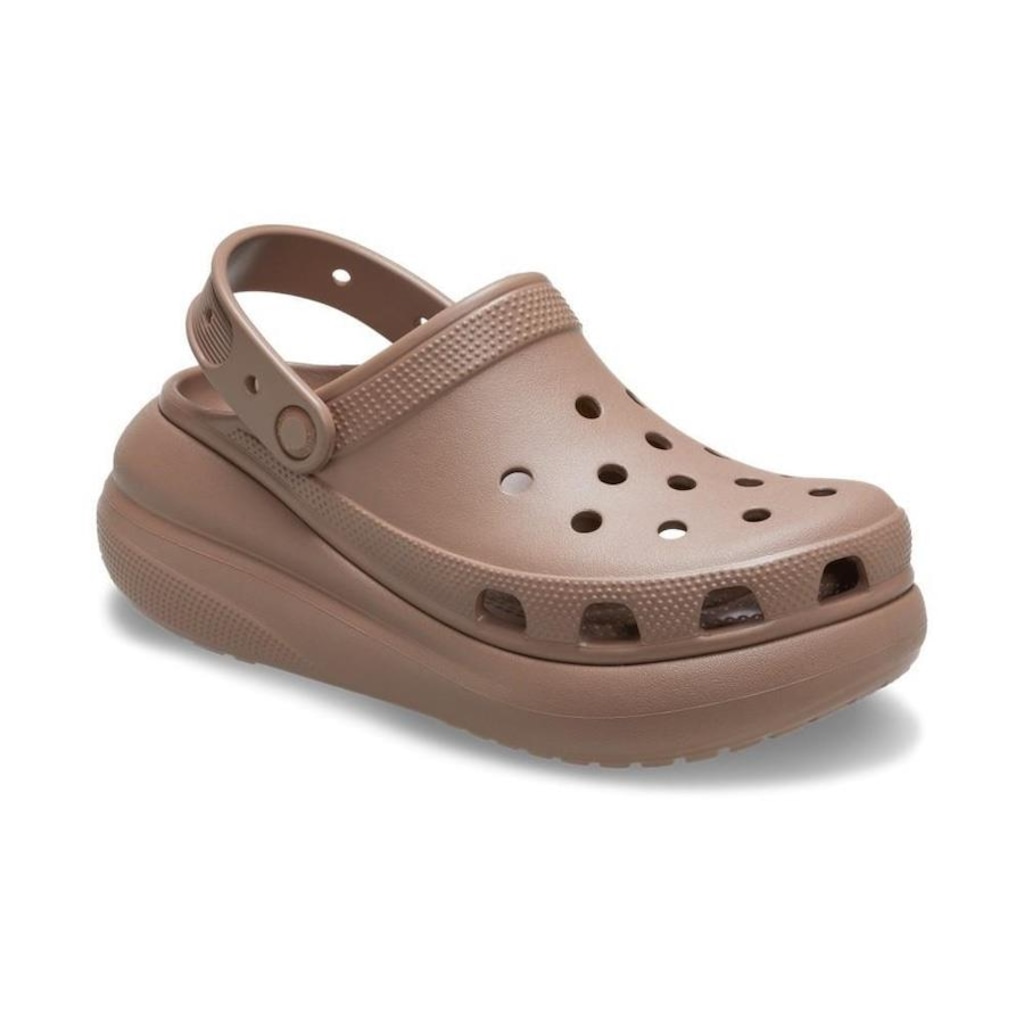 Imagem 2 do produto Sandália Crocs Classic Crush Platform Clog Latte - Infantil