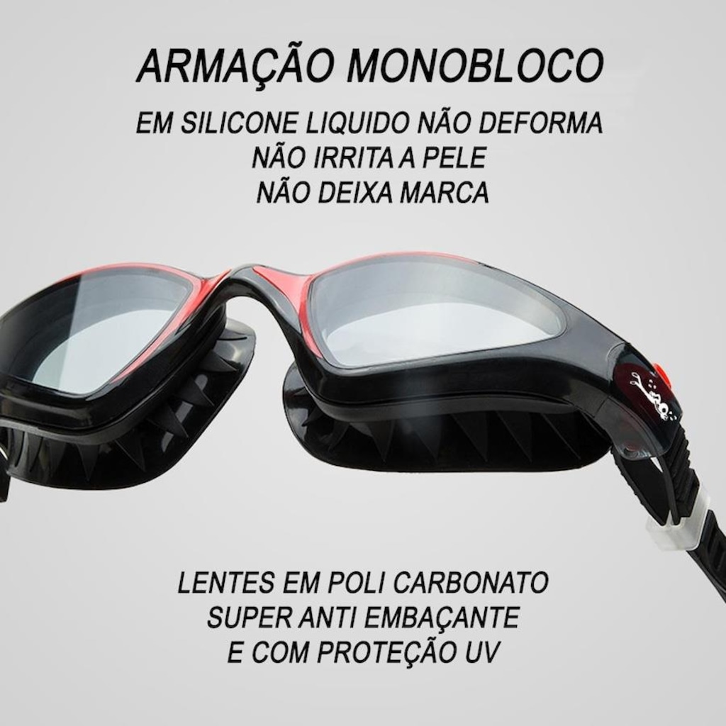 Imagem 4 do produto Óculos de Natação Gold Sports Shark Performance 7.0 High Definition - Adulto