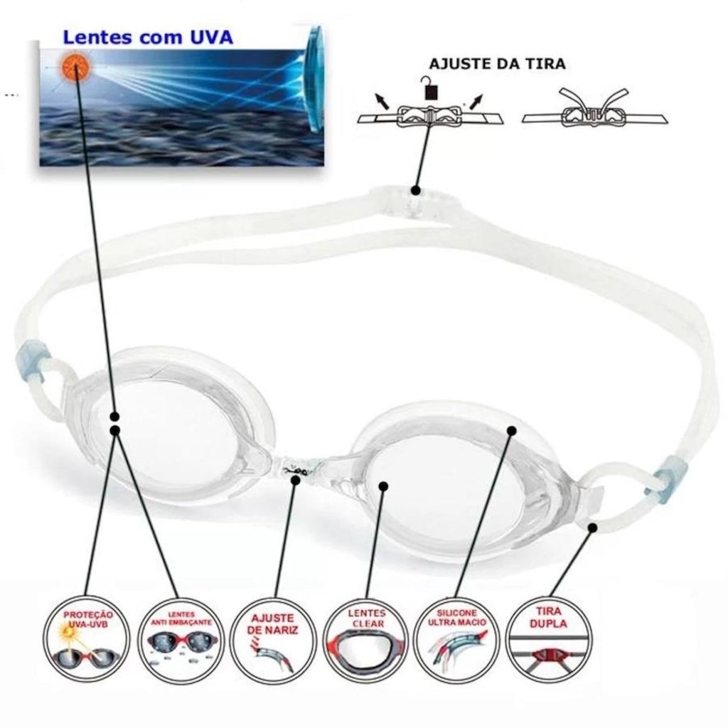 Imagem 2 do produto Óculos de Natação Gold Sports Velocity - Adulto
