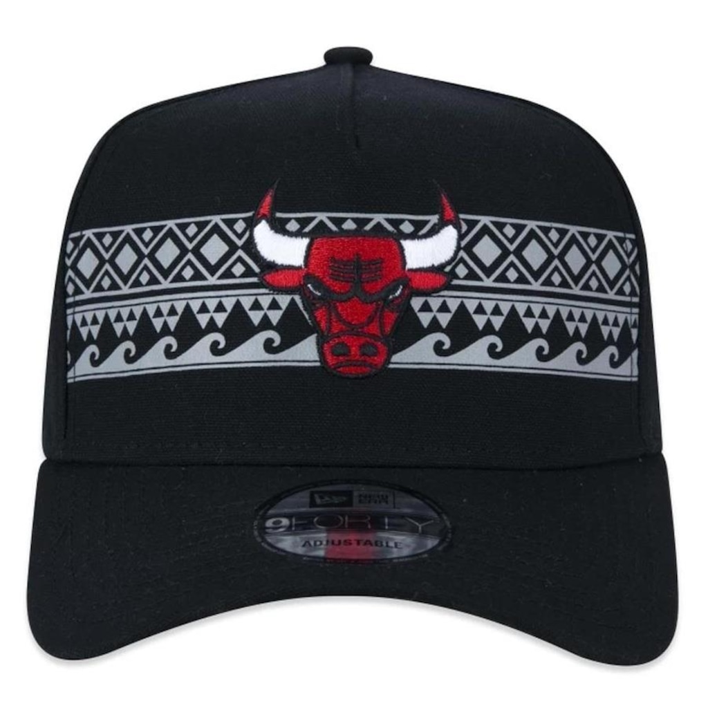 Imagem 3 do produto Boné Aba Curva New Era 940 A-Frame Chicago Bulls Cultural Remixes - Snapback - Adulto