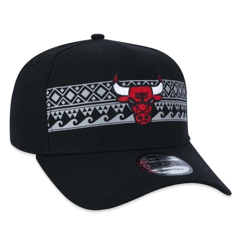 Imagem 4 do produto Boné Aba Curva New Era 940 A-Frame Chicago Bulls Cultural Remixes - Snapback - Adulto