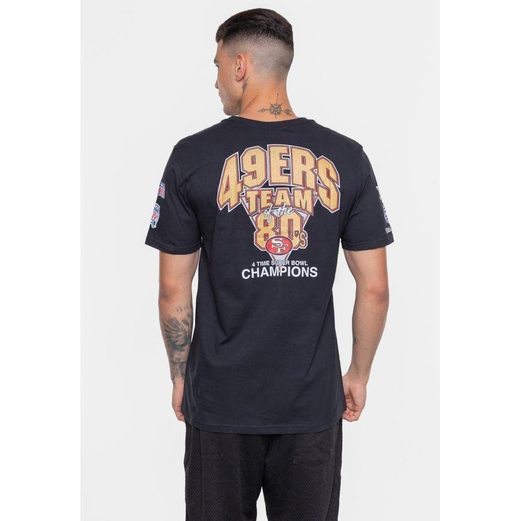 Imagem 2 do produto Camiseta Mitchell & Ness Masculina Superbowl Champ San Francisco 49Ers Preta - Mitchell & Ness