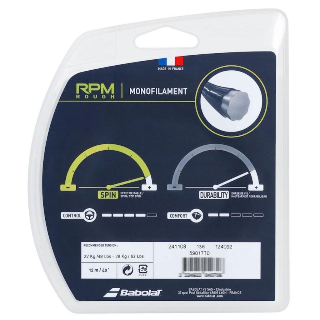 Imagem 3 do produto Corda Babolat Blast Team 17L 1.25mm - Set Individual