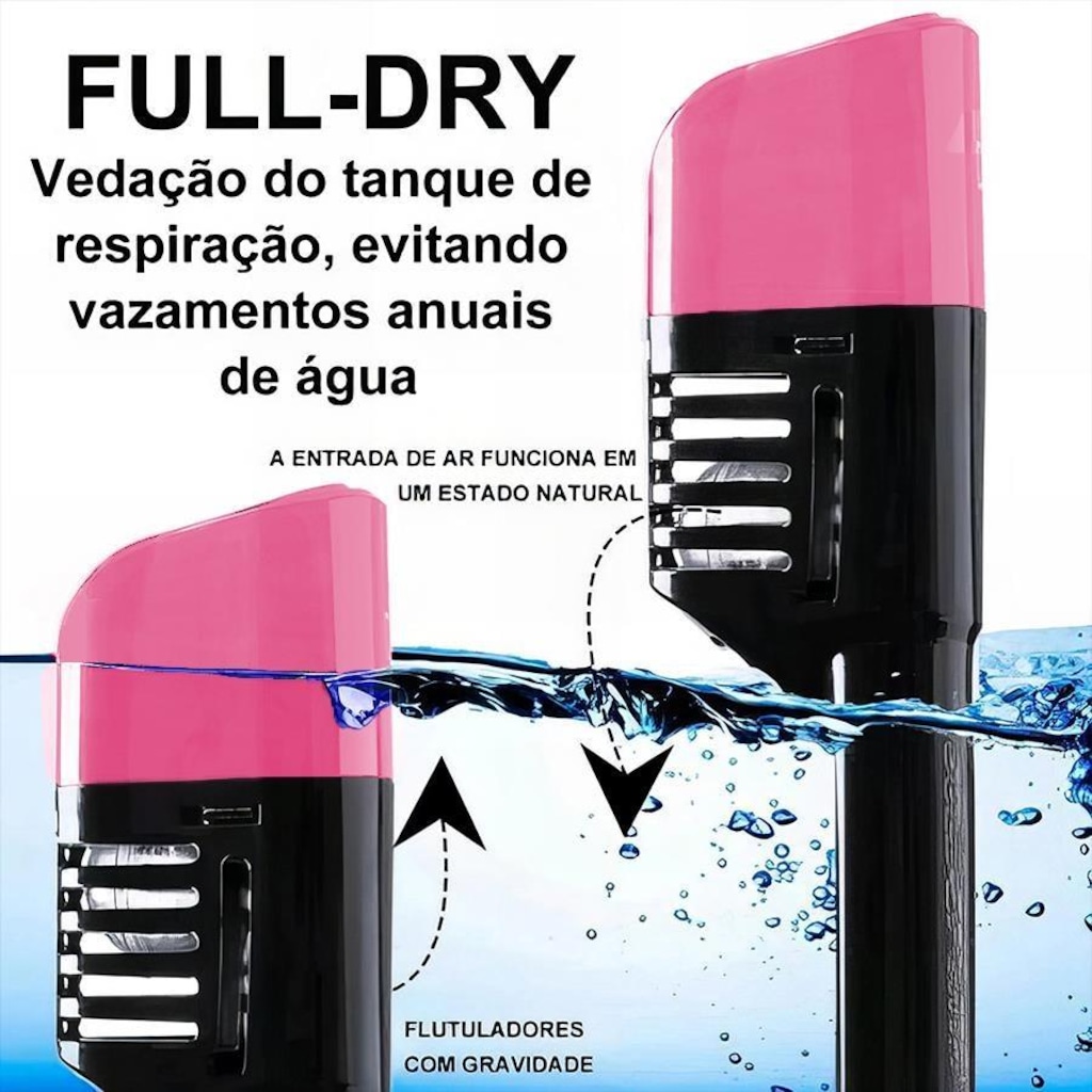 Imagem 5 do produto Máscara Subaquática de Mergulho Gold Sports Full Face com Snorkel - Adulto