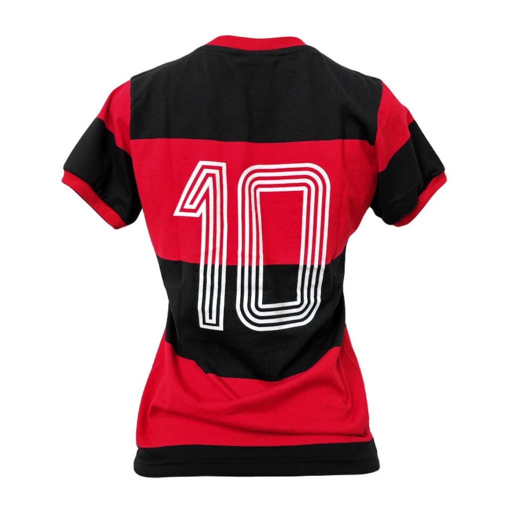 Imagem 5 do produto Camisa Flamengo Baby Look Retrô Zico Libertadores 1981 Braziline - Feminina