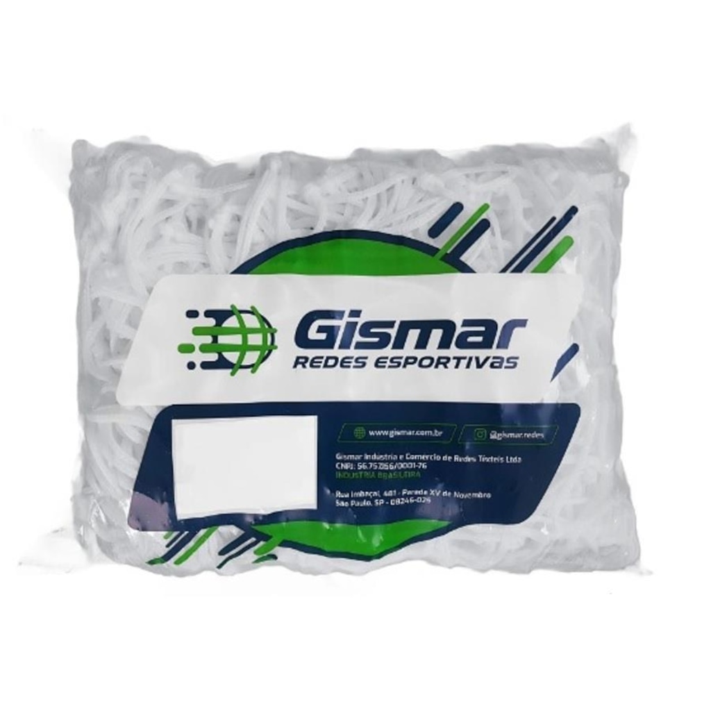 Imagem 2 do produto Par de Rede Gol Futsal Véu Fio 4mm Gismar Redes