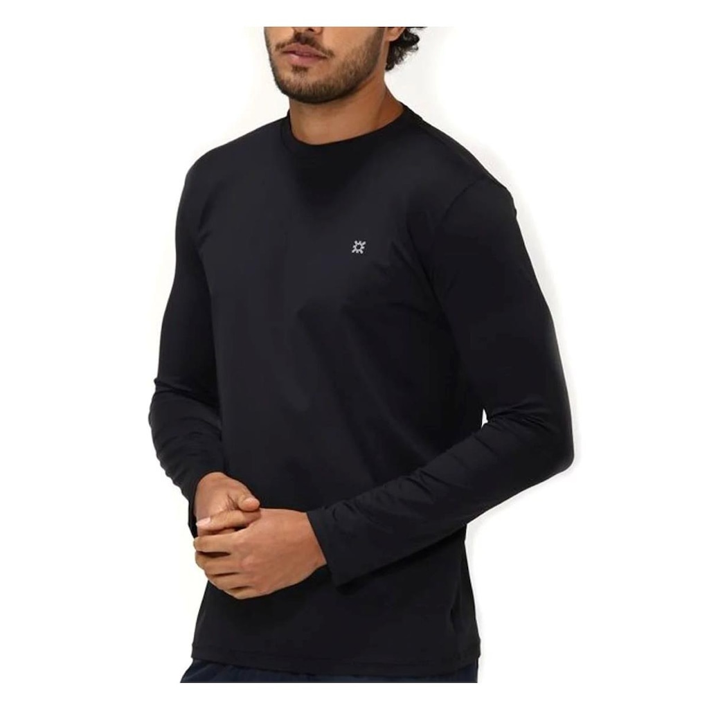 Imagem 3 do produto Camiseta Manga Longa Masculina Uv Line Preta