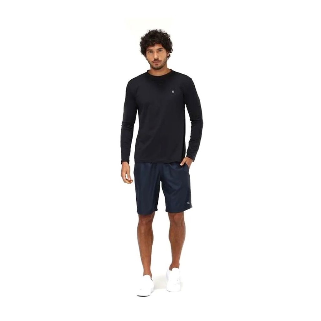 Imagem 4 do produto Camiseta Manga Longa Masculina Uv Line Preta