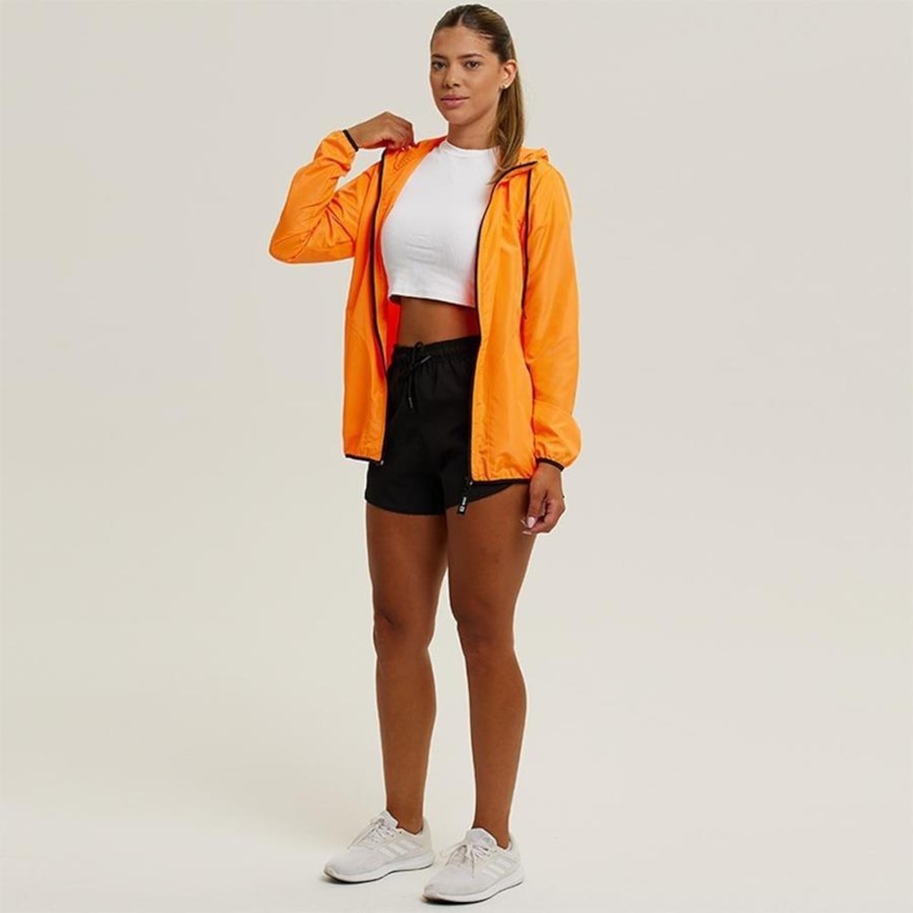 Imagem 2 do produto Jaqueta Corta Vento com Capuz Corrida Wss Never Give Up! - Feminina