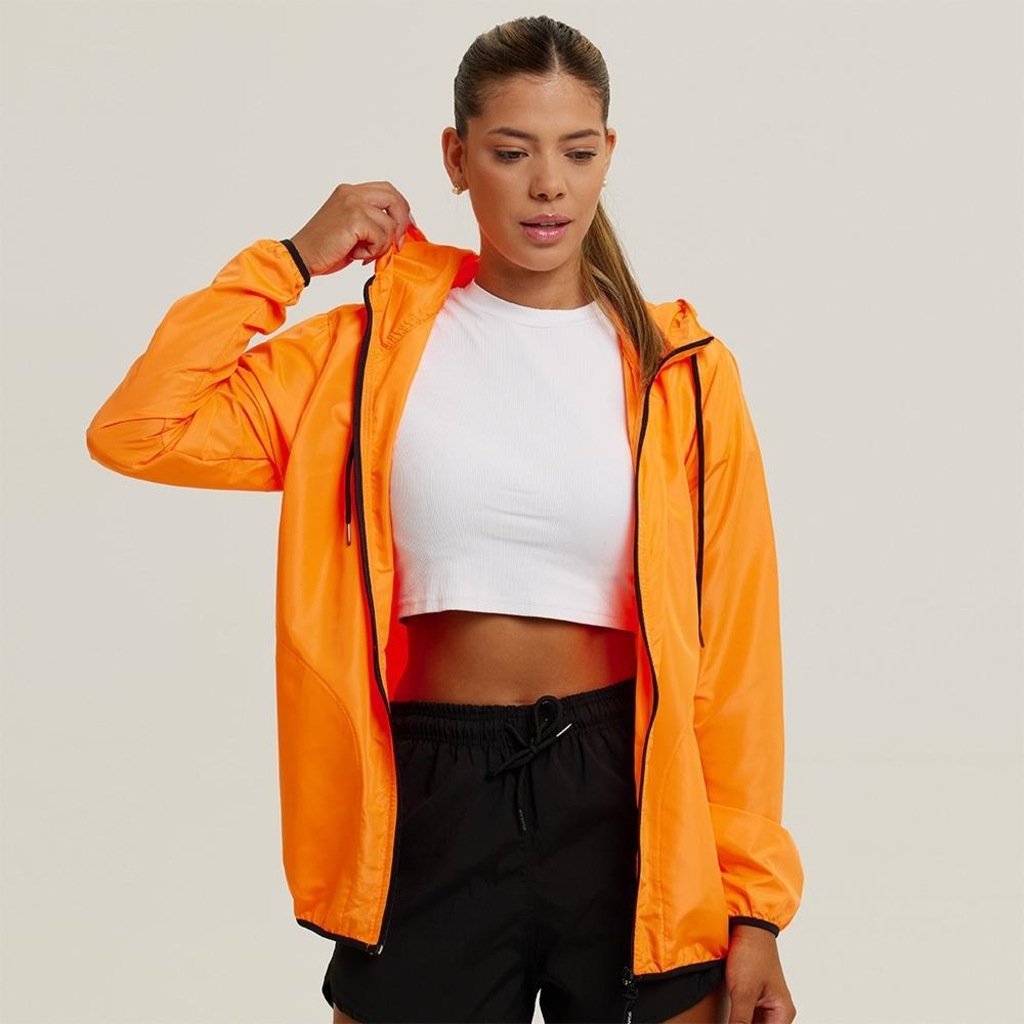 Imagem 5 do produto Jaqueta Corta Vento com Capuz Corrida Wss Never Give Up! - Feminina