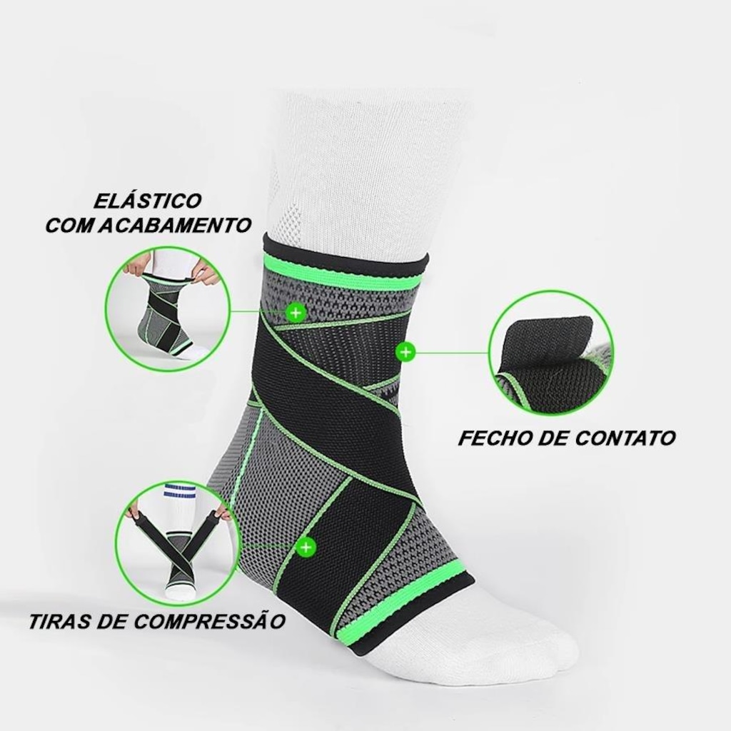 Imagem 4 do produto Tornozeleira Elástica Gold Sports com Tiras Ajustáveis