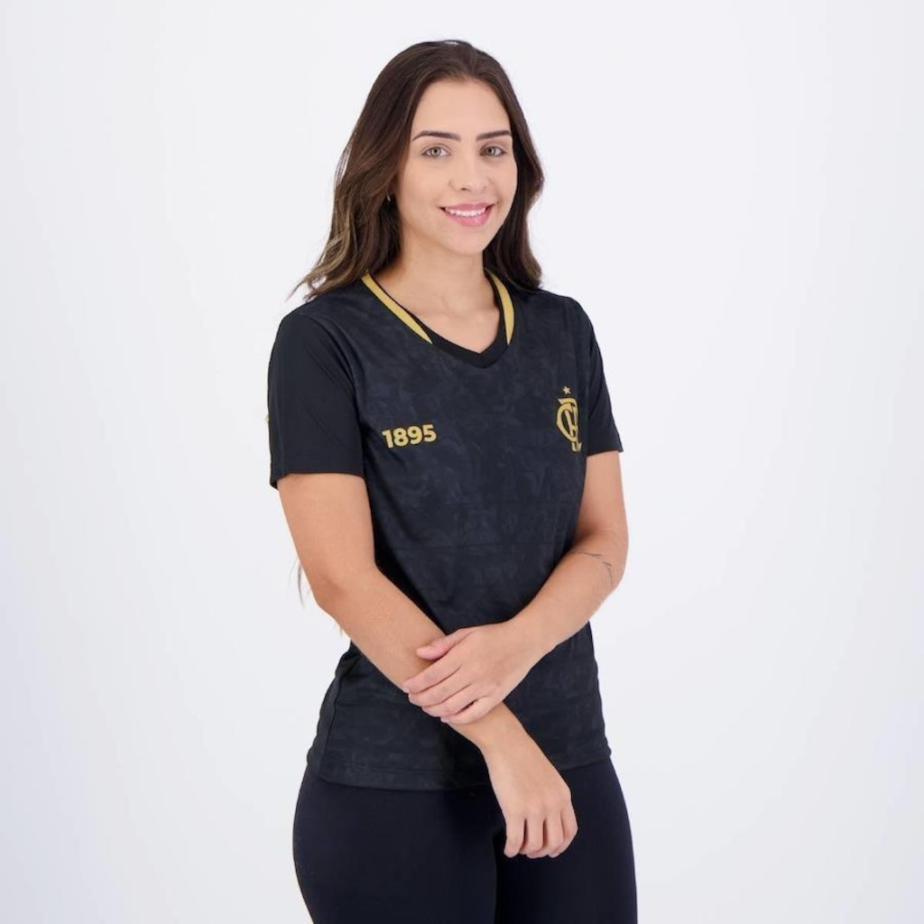 Imagem 3 do produto Camisa do Flamengo Braziline Brook Feminina Preta