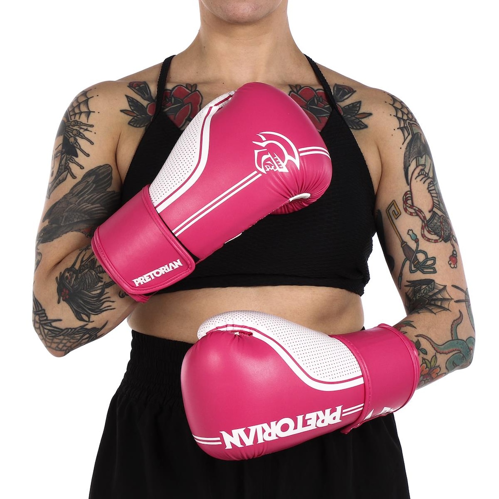 Imagem 2 do produto Kit de Luvas de Boxe e Muay Thai First Fx1 Pretorian + Bandagem + Bucal