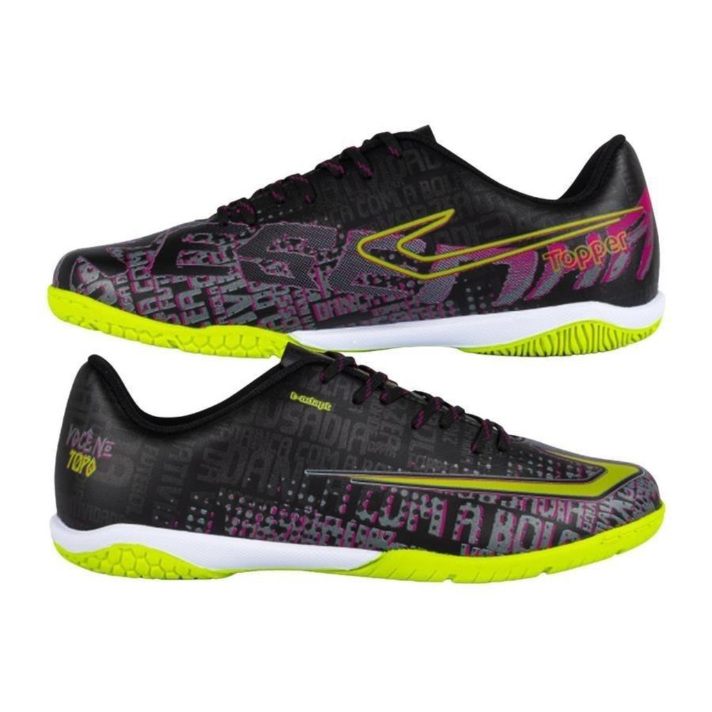Imagem 2 do produto Chuteira Futsal Topper Resenha + Meião - Adulto