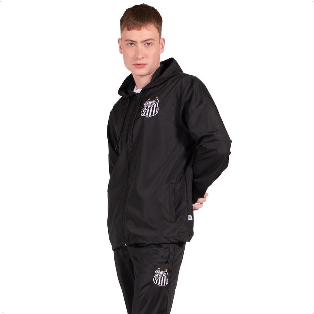 Imagem 4 do produto Jaqueta Corta Vento Santos Oficial com Capuz Surf Center Masculina