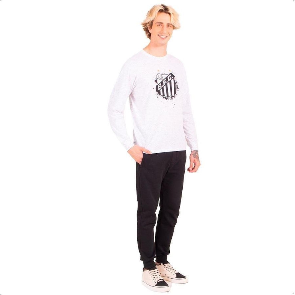 Imagem 2 do produto Camiseta Santos Oficial Manga Longa Escudo Peito Surf Center Masculina