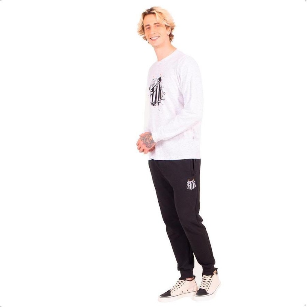 Imagem 3 do produto Camiseta Santos Oficial Manga Longa Escudo Peito Surf Center Masculina