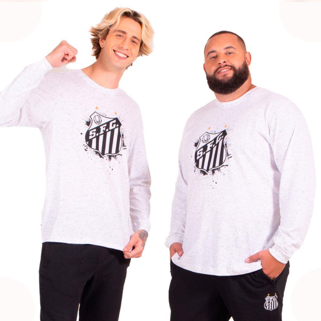 Imagem 5 do produto Camiseta Santos Oficial Manga Longa Escudo Peito Surf Center Masculina