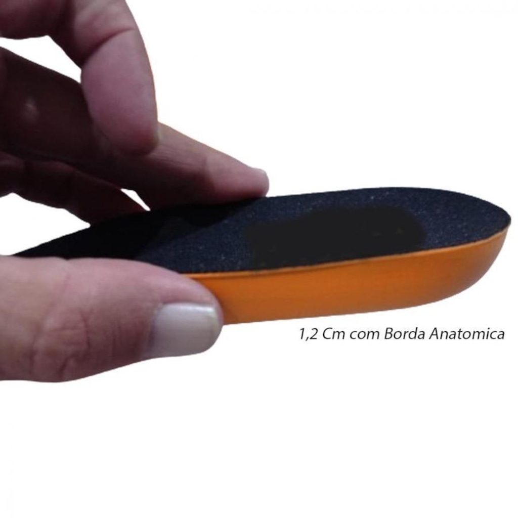 Imagem 4 do produto Palmilha de Gel Conforto Anatomico com Memoria e Forro Antibacteriano Laranja