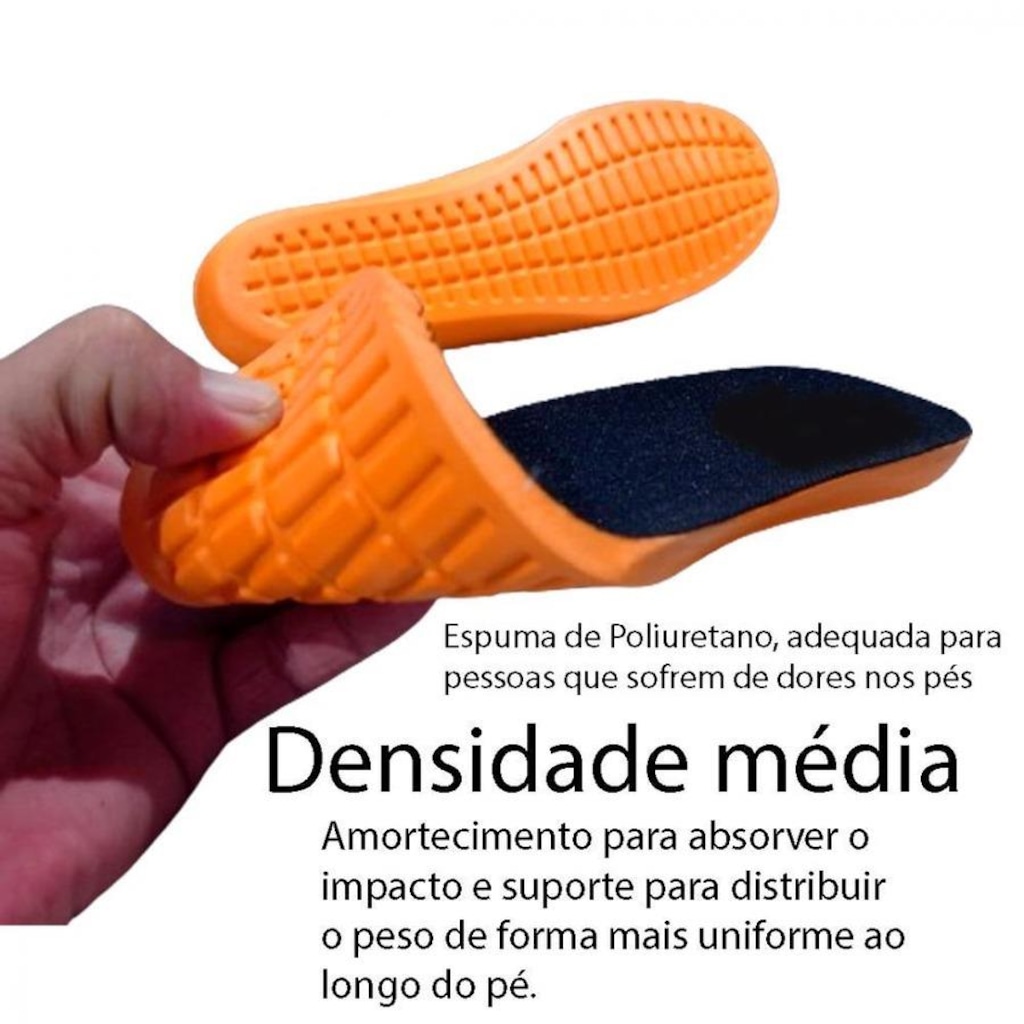 Imagem 5 do produto Kit 2 Palmilha Gel e Dupla Camada Anatômicas Memoria Forro Antibacteriano Melhora do Passo e Dores